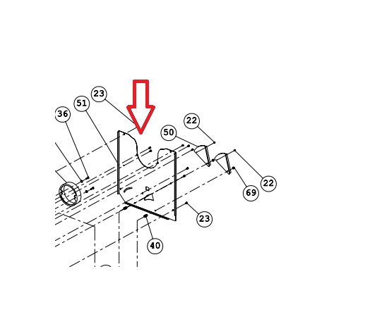 Dru 64CB luchttunnel plaat