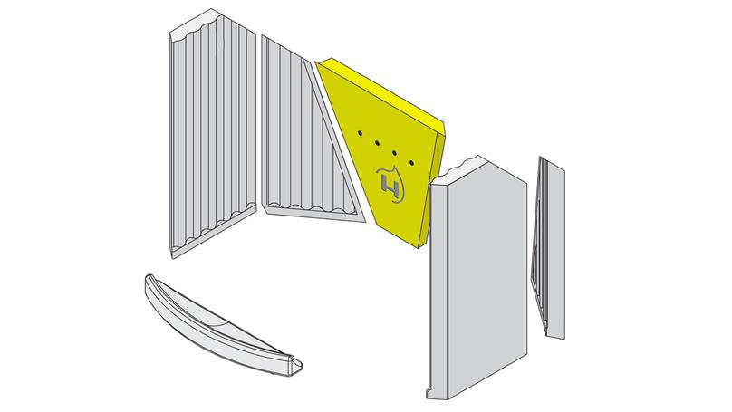 Hark 44 -5.1GT ECOplus chamotte achterwand