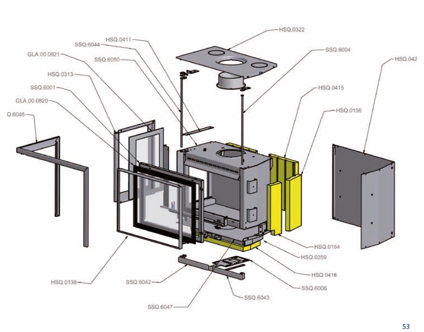 Wanders Square 60 linksopen – binnenwandset