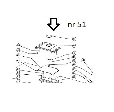 Dovre 750GH – 750GM – deksel bovenplaat