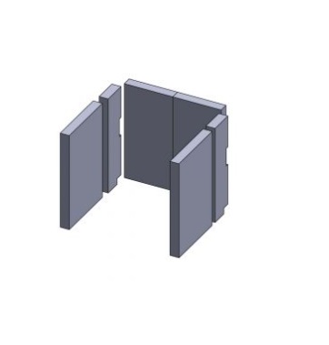 6 delige binnenwandset Wamsler Apollo KF 198 houtkachel